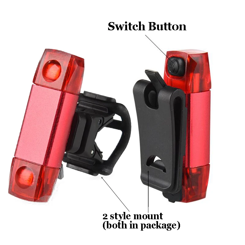 Best Bike Tail Light USB Rechargeable for MTB Road Bicycle Rear Back Light Waterproof Night Cycling safety warning LED Lamp TL2461 2