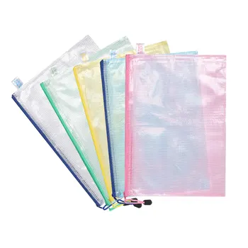 

1 PC Waterproof Plastic Zipper Paper File Folder Book Pencil Pen Case Bag File Document Bag Storage Pouch for Office Supplies