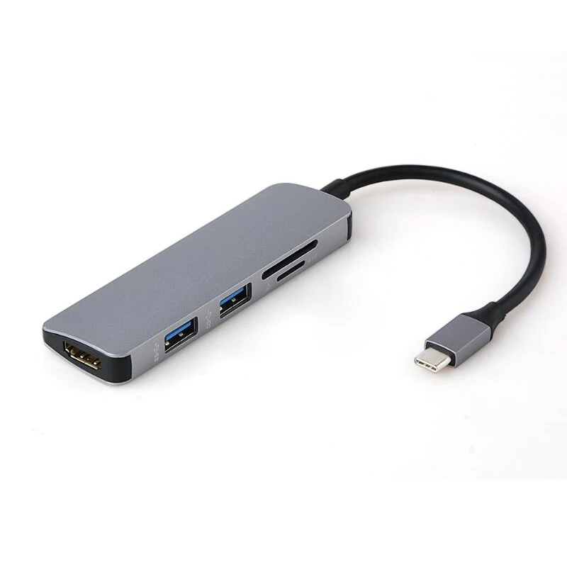 5 в 1 usb type C для USB 3,0 USB C концентратор для HDMI 4K SD/TF кардридер адаптер для MacBook Pro samsung Galaxy S9/S8 huawei P20 Pro