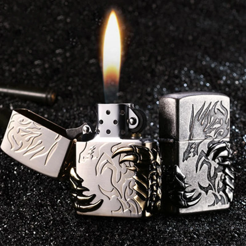 

Claw High Grade Gift Metal lighter Smoking Accessories Cigarette Lighter Kerosene Lighter Gasoline Copper Material