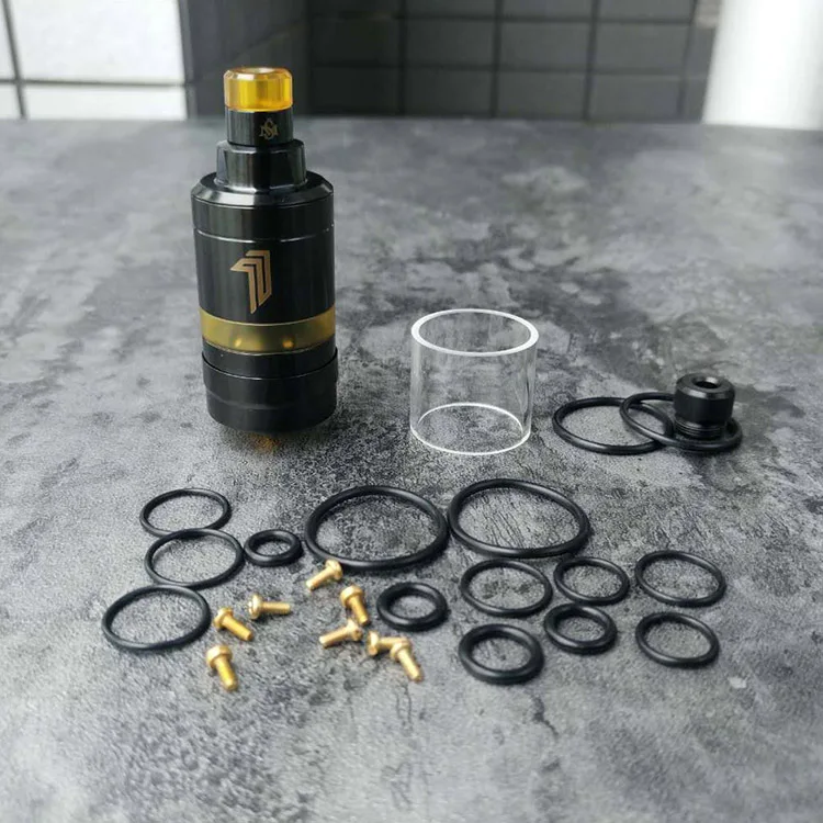 YFTK Style Kayfun Prime Nite DLC RTA MTL Tank Черный 2 0 мл Pei DIY обслуживаемый испаритель 22 мм Емкость