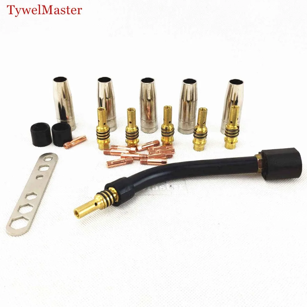 15AK Torch Gun Consumables 24pcs Gas Nozzle Tips Holder Tips Goose Neck Bend for MB 15AK MIG Welding Torch 15AK Torch Gun Consumables 24pcs Gas Nozzle Tips Holder Tips Goose Neck Bend for MB 15AK MIG Welding Torch
