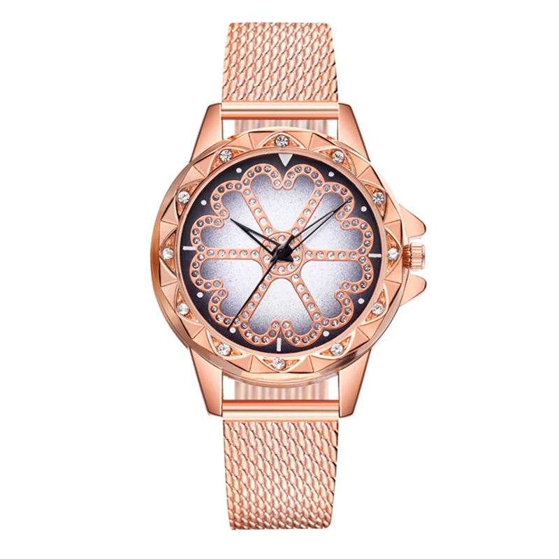 

Luxury Brand Crystal Women Watches 2019 Fashion Rose Gold Dial PVC Strap Quartz Watch Ladies Casual Wristwatch Relogio Feminino