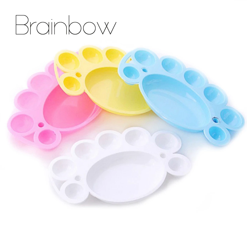 Brainbow 8 блюд пластиковая палитра для маникюра палитра лаков для ногтей для профессионального или личного использования-инструменты для художественная чаша для ногтей