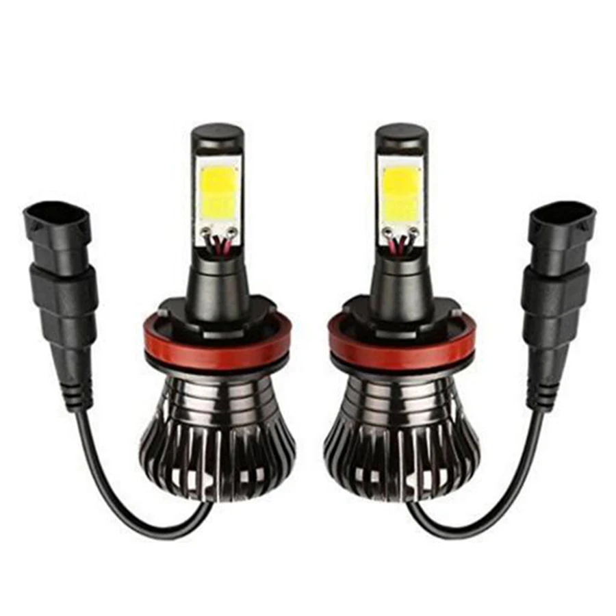 

2X LED fog lights 9005 9006 Dual Color White Yellow Blue 880 881 H16 H1 H3 H7 H8 H9 H11 24W 12V car bulbs Fog Lamp Assembly