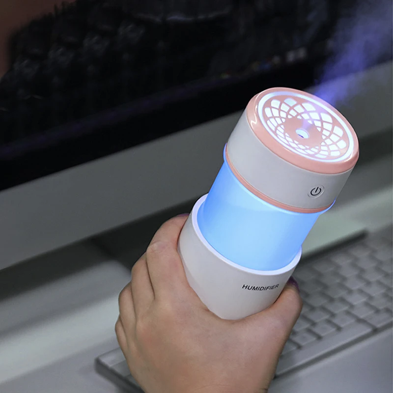 Creative Pulling Humidifier Mini Humidifiers LED Night Light Aroma Essential Oil Diffuser USB Fogger Car Air freshener