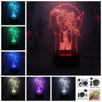

DIY LED Lava Lamp Actor Role Playing Clown Clown Girl Show Stage Atmosphere Effect Night Light Home Living Room Decor 3D Lights
