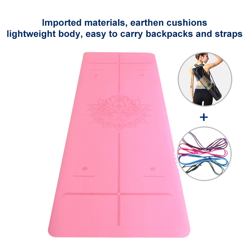 5 мм TPE коврик для йоги с позиционной линией не скользит Acupressure упражнение коврик для начинающих окружающей среды Фитнес Спортивные маты с