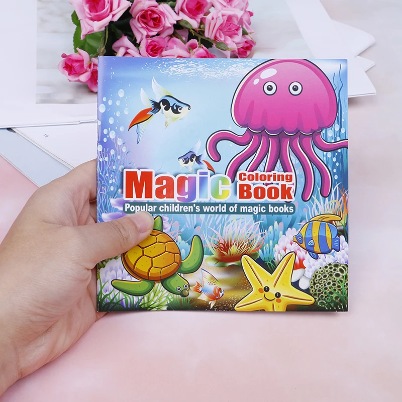 

DIY Children's Puzzle Magic Coloring Book 22 Pages Cute Dinosaur Style Secret Garden Painting Drawing Kill Time Book Will Moving