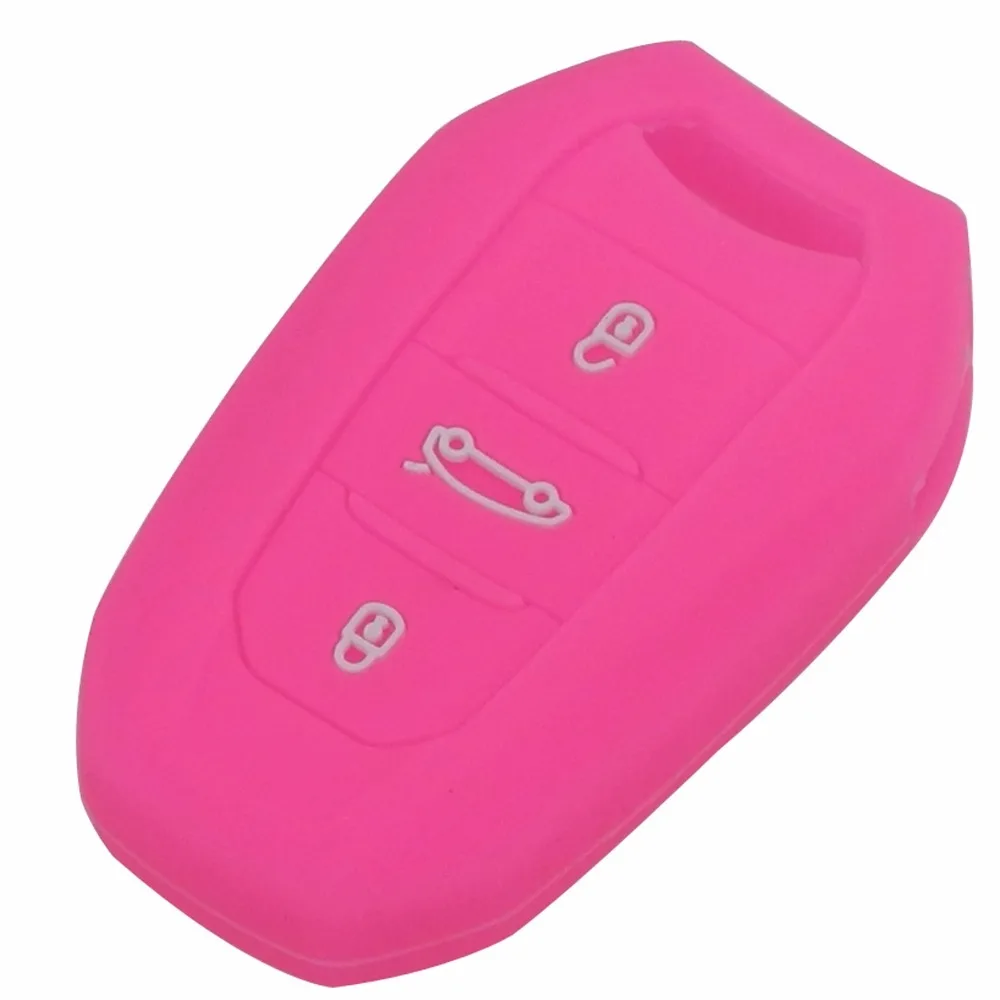 3Buttons Silicone Key Case Cover jingyuqin For Peugeot 508 301 2008 3008 4008 407 408 Citroen C5 C6 C4L CACTUS C3XR DS Smart Key key case key case cover remote control case cover