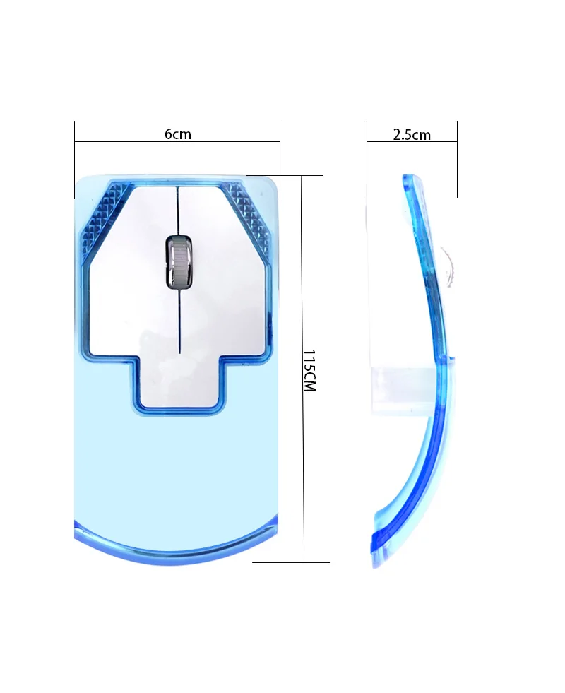 Цветной прозрачный СВЕТОДИОДНЫЙ Светильник-ночник, оптическая беспроводная мышь, бесшумная, 2,4G, для Macbook Mac, для ПК, настольного компьютера, ноутбука, ноутбука