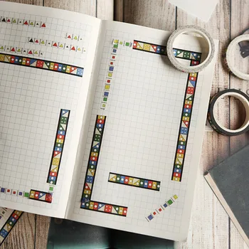 

Brief vintage chess color block rims tape set diy decoration befriend adhesive tape washi tape