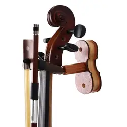Практичный Дизайн настенный скрипка Альты вешалка крючок Прочный деревянное основание скрипки вешалка домашней студии вешалка настенная