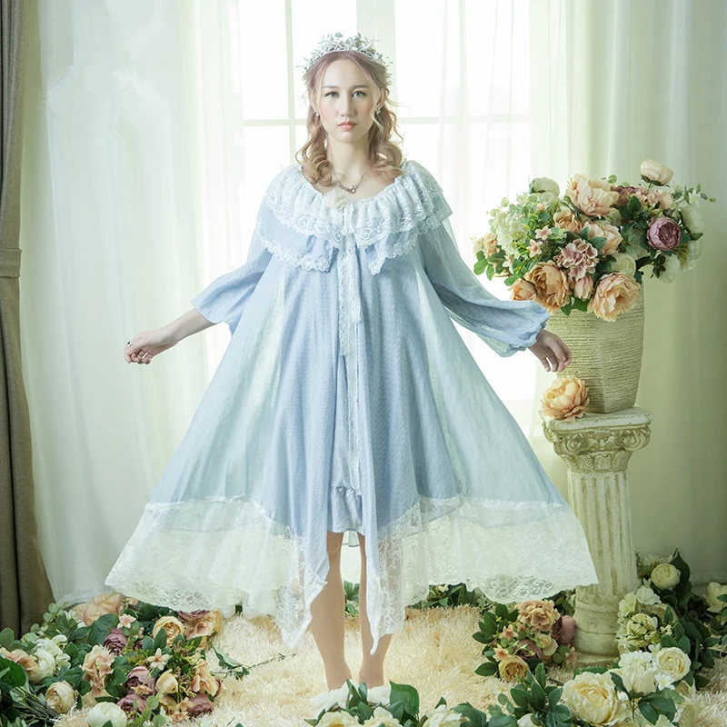 Женский халат ночная рубашка принцессы комплект ночного белья|nightgown for women|nightgown