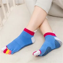 Носки-тапочки Для женщин носки с пальцами тренажерный зал для спорта на открытом воздухе с пятью пальцами Нескользящие 5 пальцев носки до лодыжки