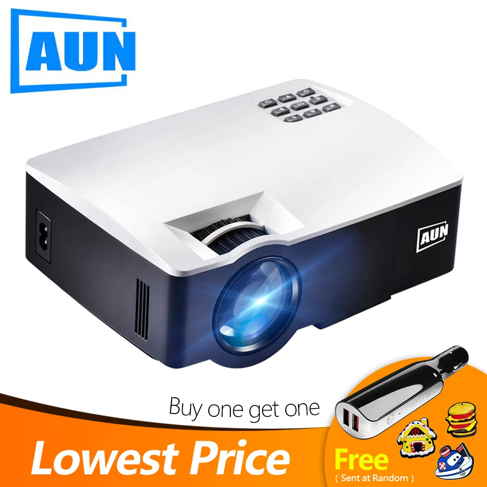 AUN LED Proyector AKEY1 for Home Theater, 1800 Lumens, Support Full HD Mini projector|aun projector|full hd|full hd 1080p - AliExpress