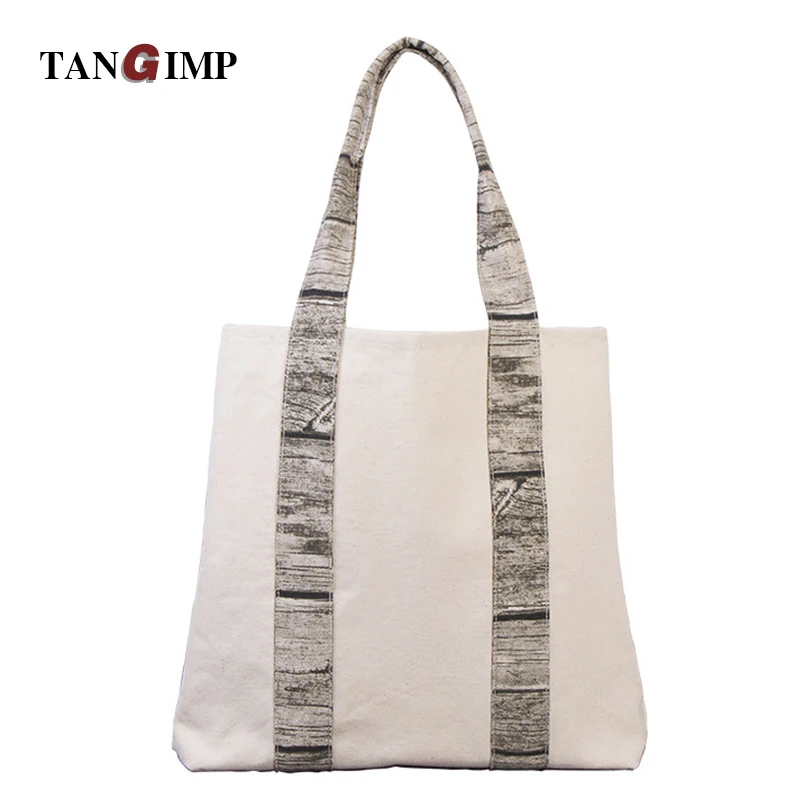 

TANGIMP 16" Heavy Duty Cotton Canvas Tote Bag Sac a main Bolsos Mujer Bolsa Feminina Designer Shoulder Grocery Shopping Bags