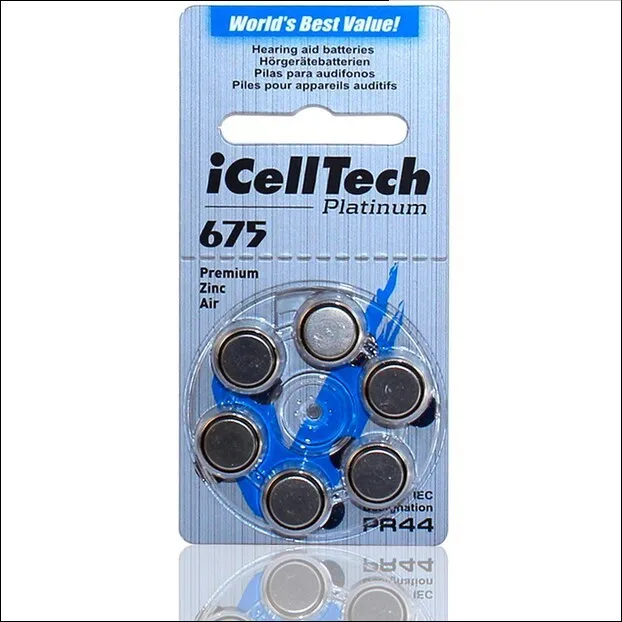 Батарейки для слуховых аппаратов iCellTech 675/A675/PR44 30 шт.|zinc air battery|batteries zinc airzinc |