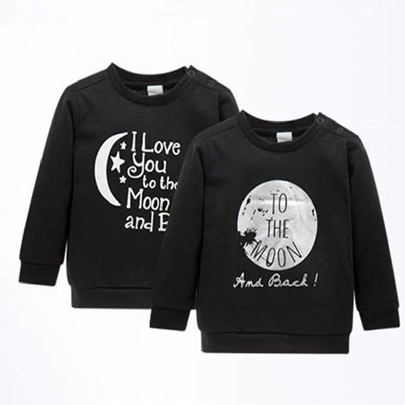 

Soft Cotton Fashionable Baby Toddler Baby Boys Girls Hooded O-Neck Long Sleeve Clothes Infant Letter Blouse Hoodies Tops