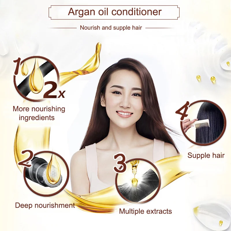 spesifikasi Pure Organic Argan Oil Pelembab Minyak Esensial untuk Perawatan Rambut Hairdressing Styling Rambut Argan Oil