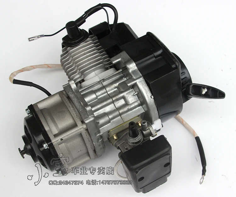 49cc 2 STROKE ENGINE with electric start+throttle cable comp MOTOR MINI QUAD ROCKET POCKET BIKE mini quad for 25h chain