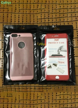 

500Pcs 12x20cm Clear/Black Plastic zipper Retail Packaging bag cell phone for iphone 8 plus X Samsung s6 S7 C7 case Package bag