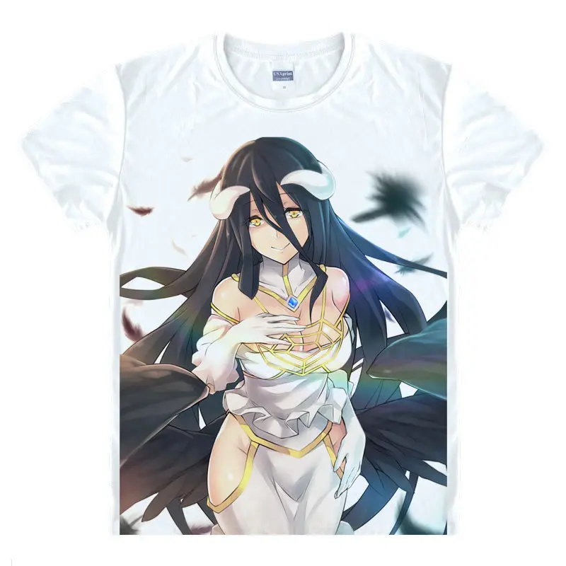 Overlord футболка альбедо рубашка милые женские s аниме одежда kawaii классные