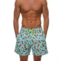 PADEGAO/Лето surf Пляжные шорты полиэстер принт пляжные шорты купальный одежда с эластичной талией штаны быстросохнущие Бермуды