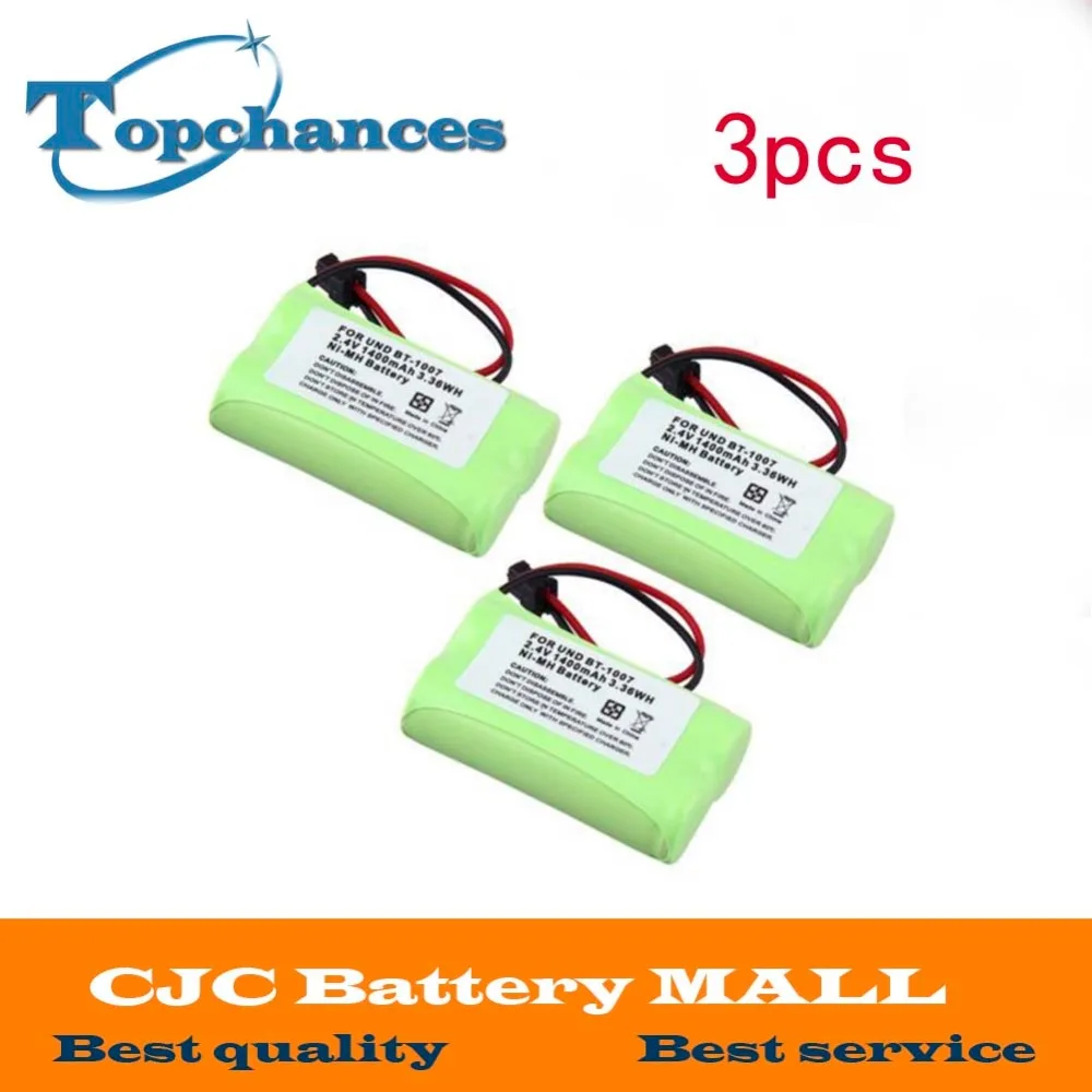 3 шт 2,4 V 1400 mAh Беспроводная батарея телефона для Uniden BT-1007 BT1007 BT1015