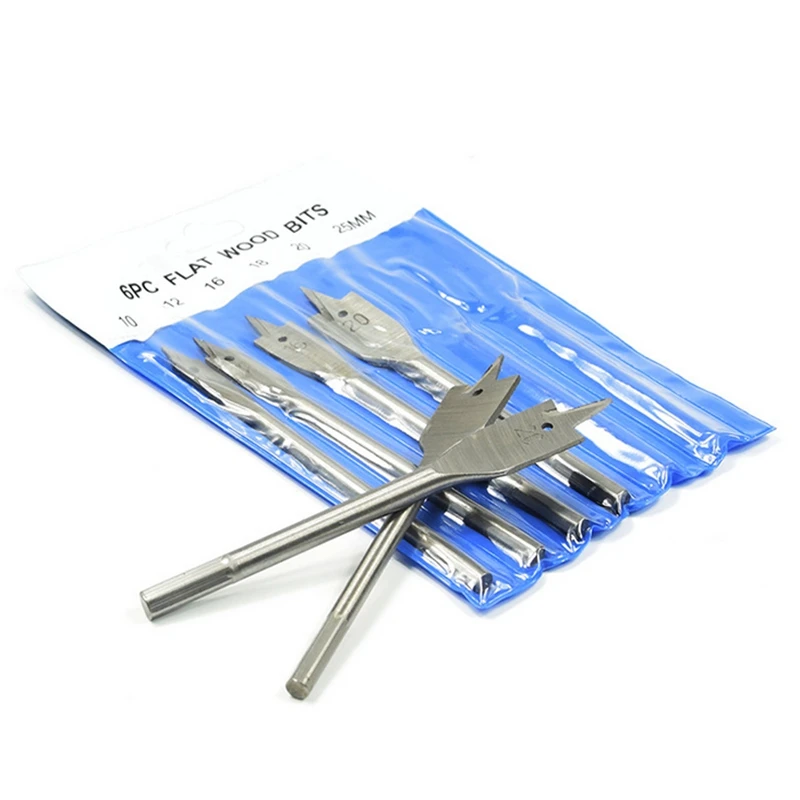 1Pcs 6mm-40mm Woodworking Tools Titanium Coated Spade Flat Head Wood Boring Drill Bits Power Tools for Hand Drill Wood Drilling