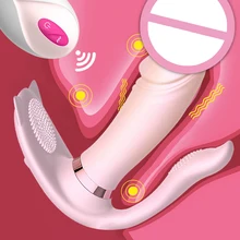 OMYSKY Wearable Butterfly Dildo Vibrator Clitoris Stimulator Wireless Remote Control Vibrator  Sex Toys For Woman Butterfly