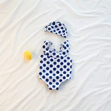 WLG Купальники для маленьких девочек, детские купальники в горошек для девочек