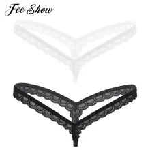 Womens Sexy Lingerie Print Lace G-string Thong Underwear Sexy Low-Rise Stretchy G-strings Panties Tanga Calcinha Women Underwear