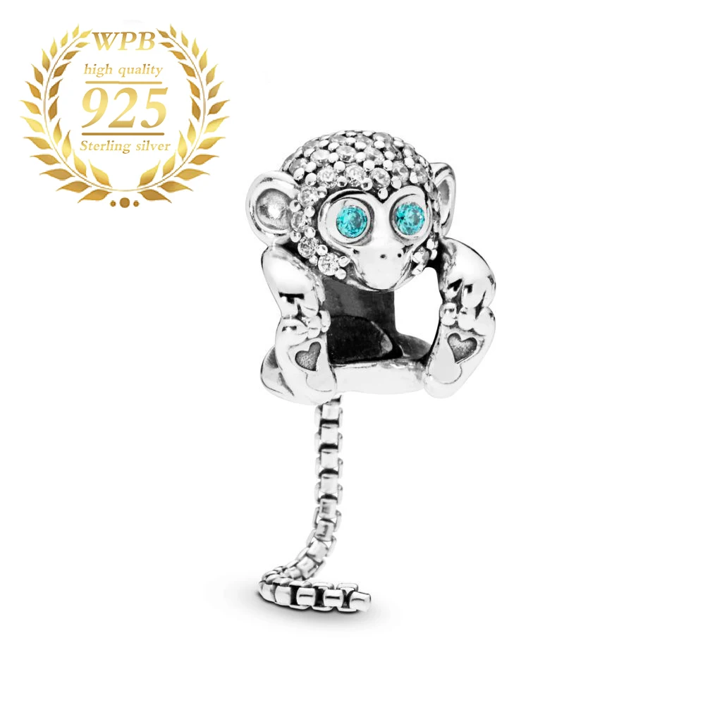 

The highest version of 925 silver Naughty monkey Charm stringing suitable for original bracelets Glamour fashion jewelry