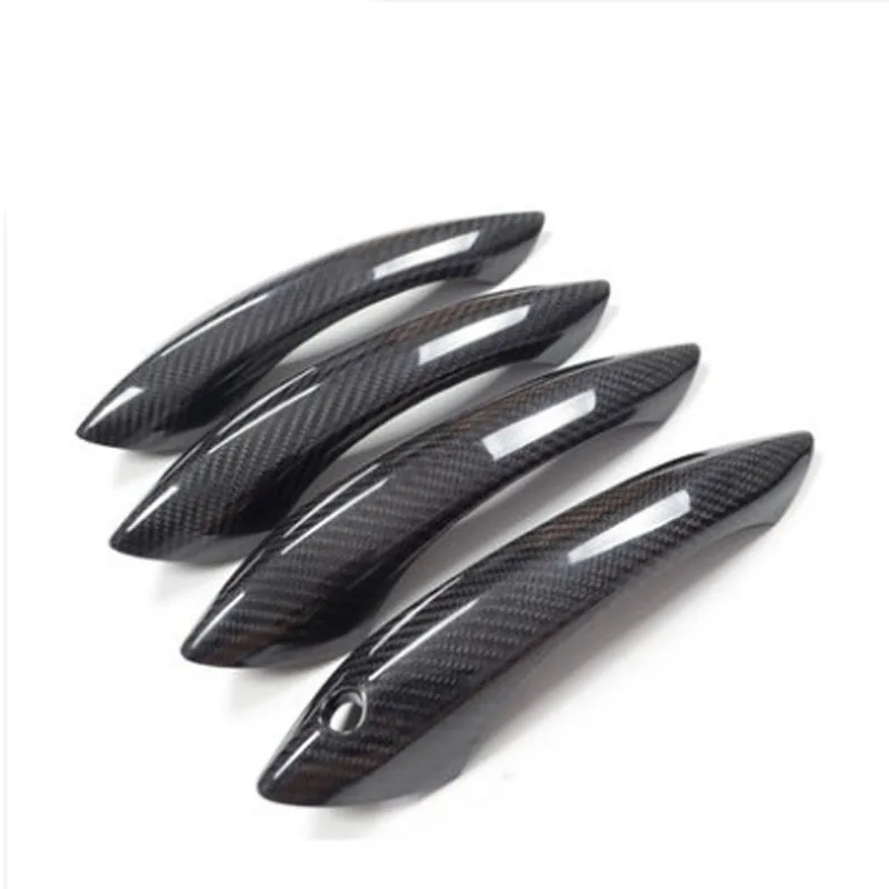 

New Auto Exterior Carbon Fiber Made Door Handle Cover Sticker Decorations Overlay Trim For BMW 5/6/7 Series /M5/M6
