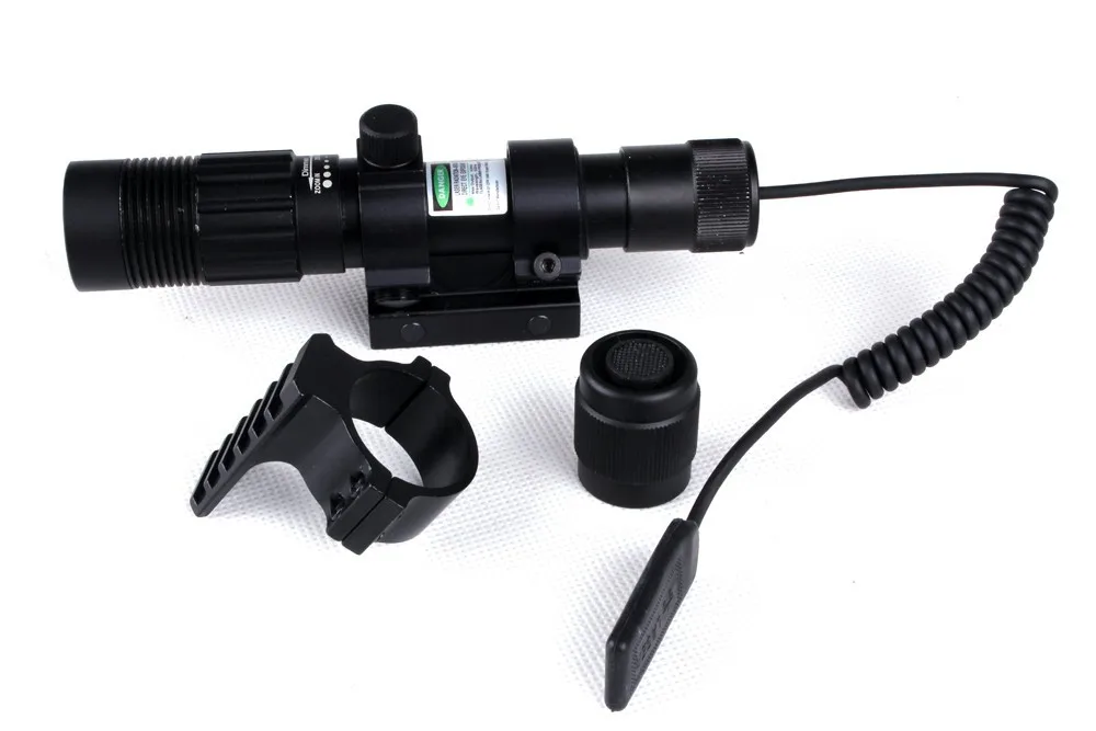 Tactical Green Laser Sight Adjustable Beam Dia Green Laser Flashlight