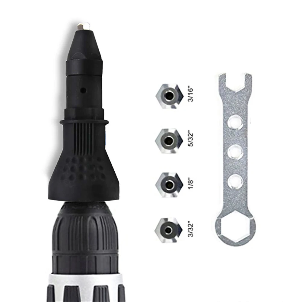 1 Set Electric Rivet Nut Riveting Tool Multifunction Cordless Riveting Drill Adaptor Insert Auto