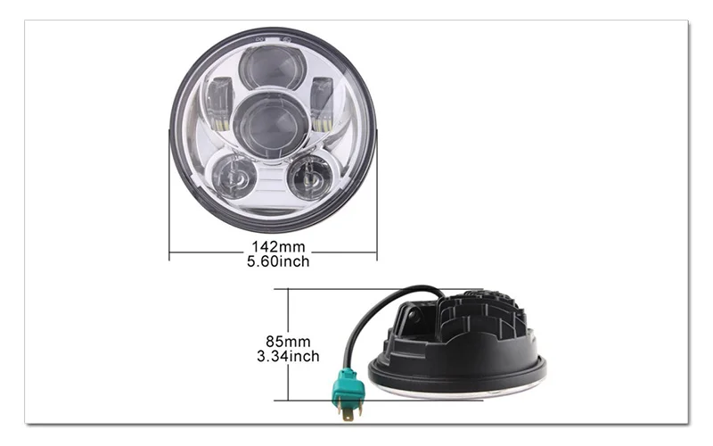 New Motos Accessories 5.75 headlight motorcycle 5 34 led headlight for Harley 5-34 Motorcycle Black Projector Daymaker (12)