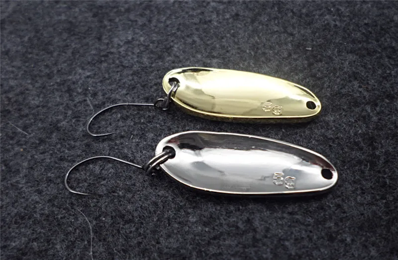 Gold Metal Sequins Fishing Lure Spoon Lure Noise Paillette Hard Baits Treble Hook Pesca Fishing Tackle