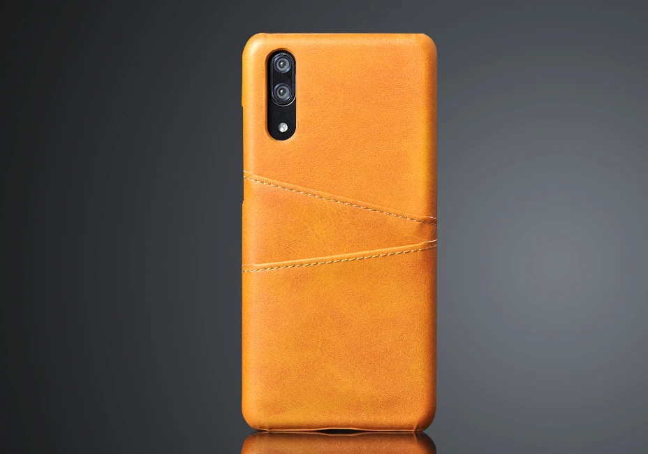 Orange Pdgb кожаный чехол для huawei Honor 9 10 lite 8X Max 8A 8C 7A 7C v20 Крышка для huawei P20 lite P30 Pro держатель для карт бумажник чехол - Цвет: Orange