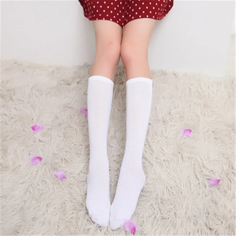 Solid Color Cotton Women's Stockings Sexy Knee Socks Long Woman Socks White Black Grey Pink Cute Kawaii Female Knee High Socks