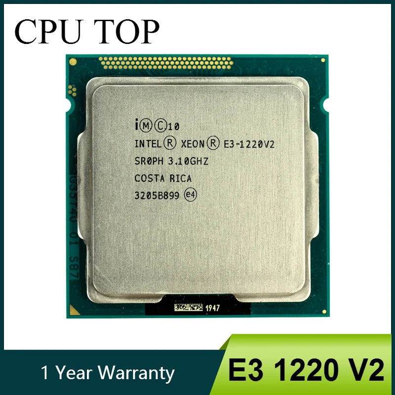 

Intel Xeon E3-1220 V2 3.1GHz 8MB 4 Core 1333MHz SR0PH LGA1155 CPU Processor E3 1220 V2