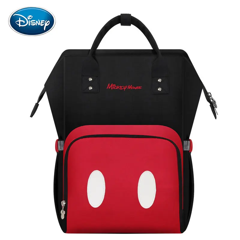 Disney пеленки мешок рюкзак USB бутылка изоляционные сумки Минни Микки большая сумка для путешествий Оксфорд кормления ребенка Мумия сумочка - Цвет: Многоцветный