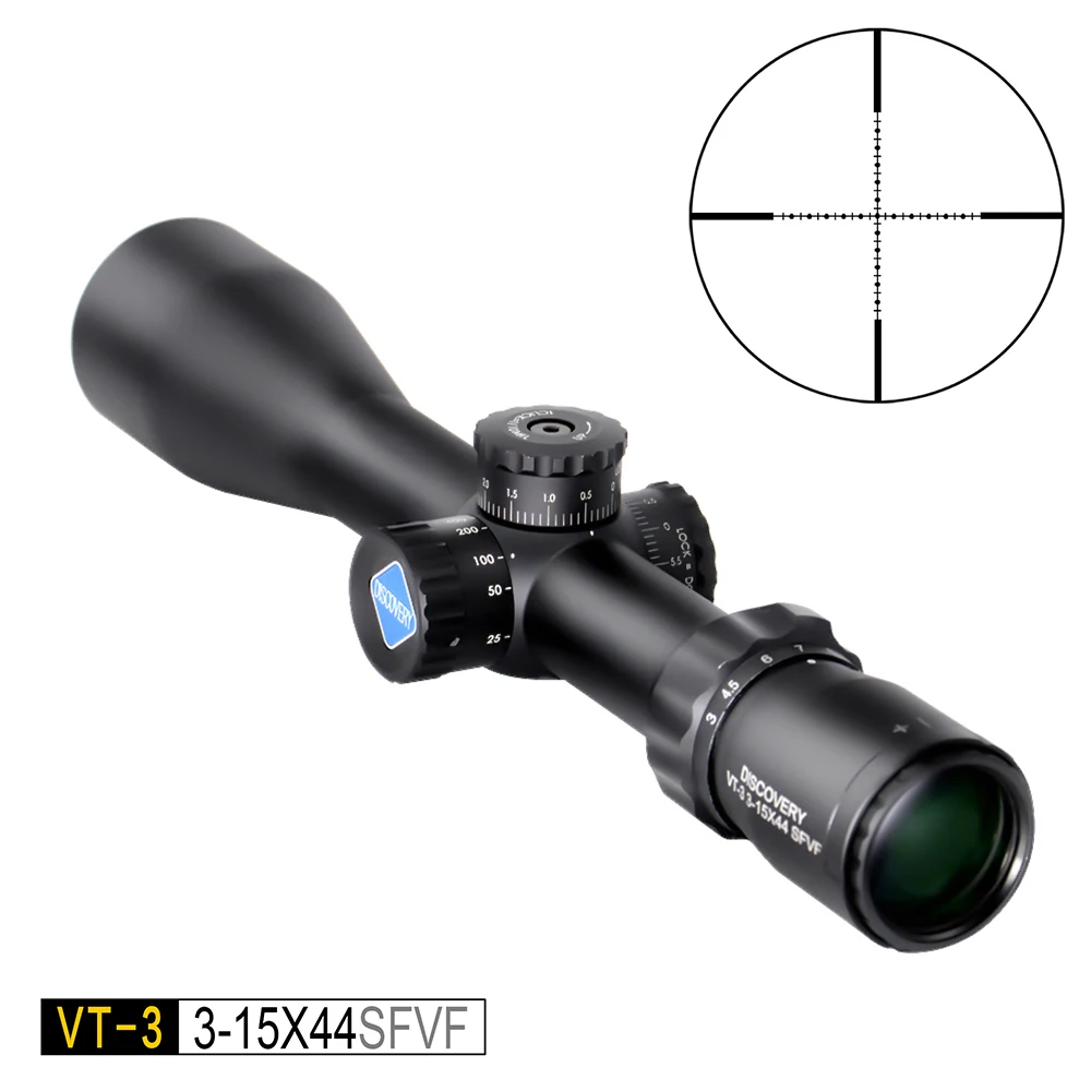 

Discovery VT-3 3-15X44 SFVF side focusing tactical Optics Hunting Shooting Rifle scope optical sight Riflescopefit 30-06 308