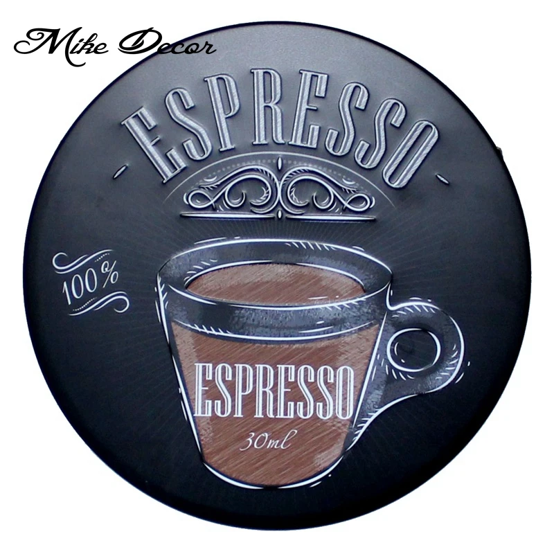 

[ Mike86 ] ESPERESSO Irregular Metal sign Wall painting Gift Retro Plaque Craft Cafe decor YA-912 Mix order
