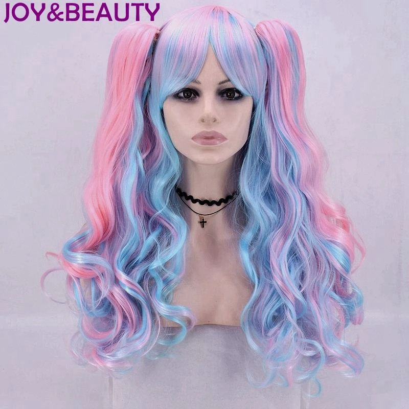 JOY& BEAUTY женский парик 30 см короткие вьющиеся Золотой Блонд вечерние парики для косплея термостойкие синтетические волосы парики с 2 хвостиками