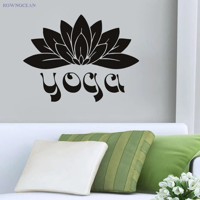 Benutzerdefinierte farbe wandaufkleber steuern dekor yoga lotus ... Benutzerdefinierte farbe wandaufkleber steuern dekor yoga lotus ...