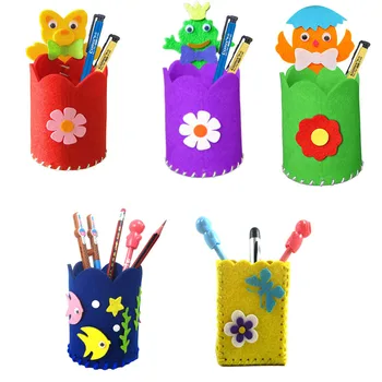 

Children Early Childhood Educational Toy Kids Handmade Pencil Holder Cute DIY Craft Kit Pen Container Baby Toys