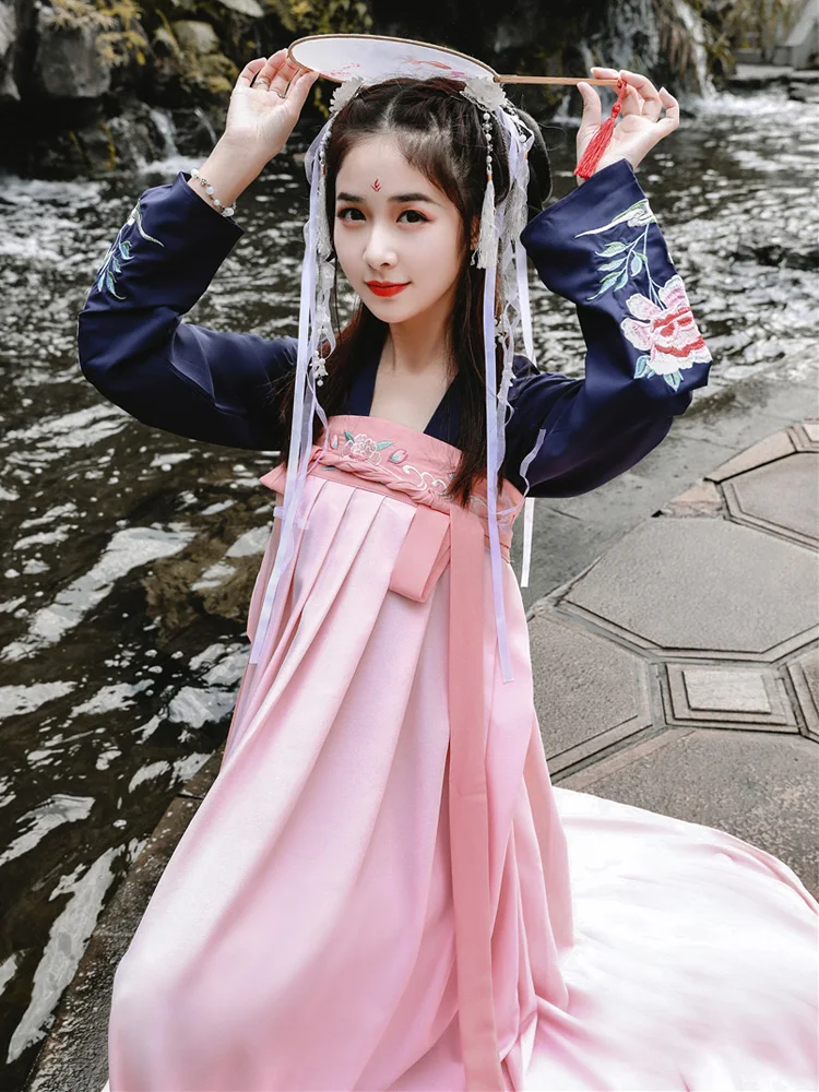 Женское платье Hanfu костюм для китайских танцев традиционный сценический наряд