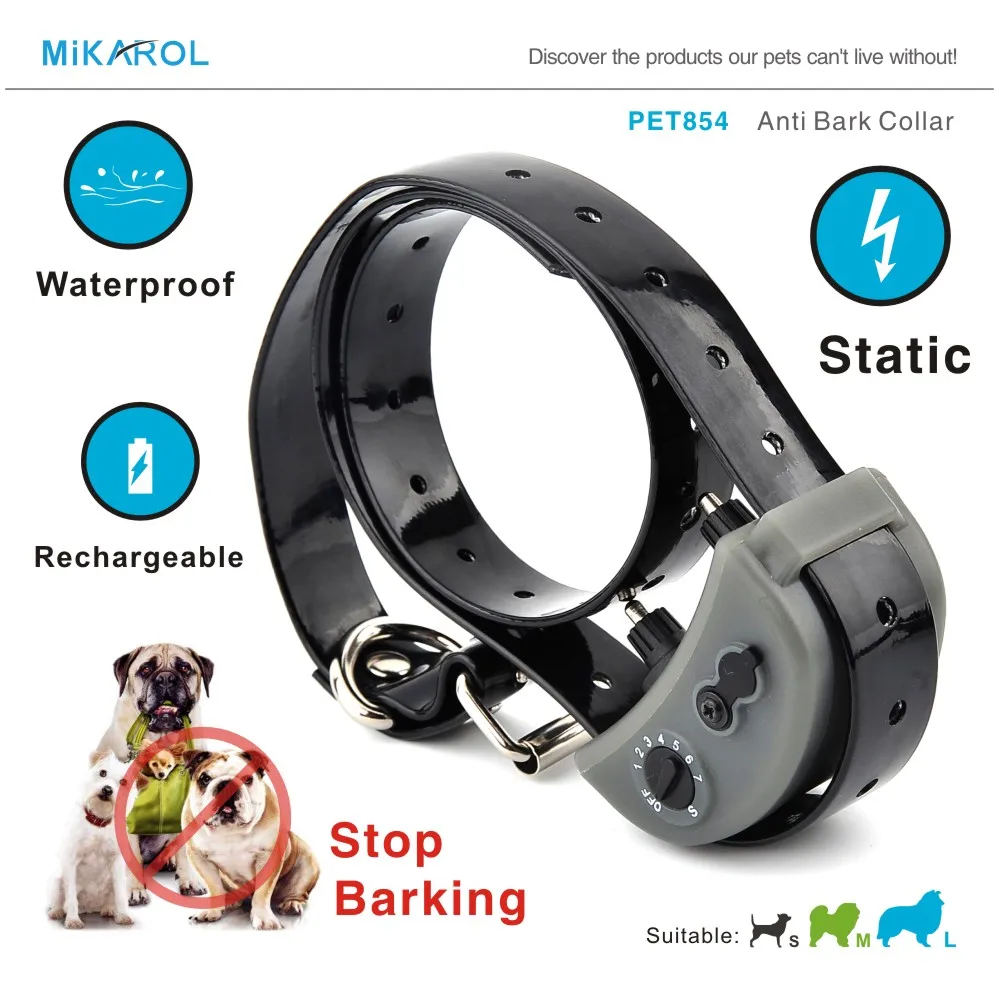 2 in 1 Rechargeable and Waterproof Anti Bark Dog No Bark Collar for